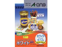 エーワン IJラベル[ホワイト光沢フィルム]A4 ノーカット 10枚[代引不可]