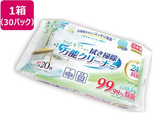 ライフ堂 クリンクル リビング拭き万能おそうじシート 30個[代引不可]