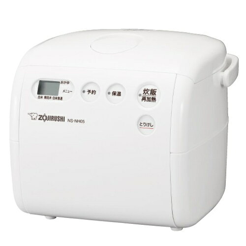 Microcomputer - 3 People - 【長期保証付】象印 ZOJIRUSHI NS-NH05-WZ ソフトホワイト 極め炊き マイコン炊飯ジャー 3合 NSNH05WZ