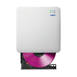 ロジテック(LOGITEC) LDR-SM2WURWH(ホワイト) ロジテック スマホ タブレット 用 外付け CDレコーダー ドライブ ワイヤレス接続
