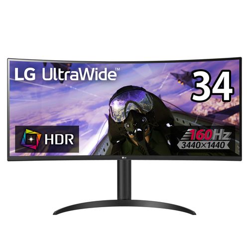 LGエレクトロニクス(LG) 34WP65C-B LG UltraWide 34型 UWQHDウルトラワイド曲面ディスプレイ 160Hz