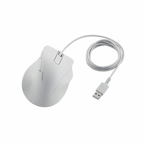 エレコム(ELECOM) M-XGL30UBSKWH(ホワイト) 有線マウス 静音 5ボタン 右手専用 Lサイズ エレコム(ELECOM) M-XGL30UBSKWH(ホワイト) 有線マウス 静音 5ボタン 右手専用 Lサイズ