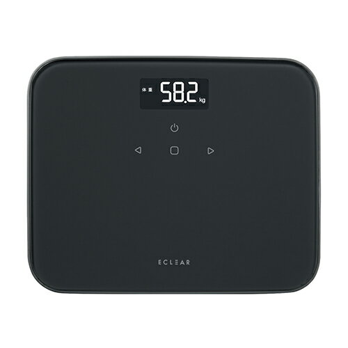 エレコム(ELECOM) HCS-S02BK チャコールブラック 体重計 ヘルスメーター 自動認識機能付 コンパクト