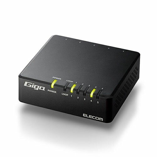 エレコム(ELECOM) EHC-G05PA4-JB(ブラック) Giga対応5ポートスイッチ プラ筐体/ACアダプター マグネット付 エレコム(ELECOM) EHC-G05PA4-JB(ブラック) Giga対応5ポートスイッチ プラ筐体/ACアダプター マグネット付