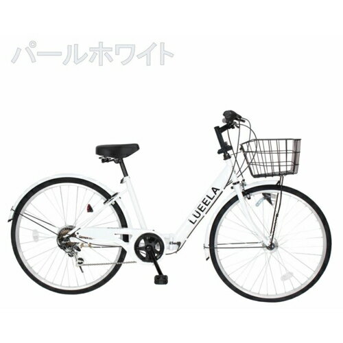 折りたたみ自転車 シティサイクル 26インチ シマノ製6段変速 21テクノロジー(21Technology) CTA266(パールホワイト)
