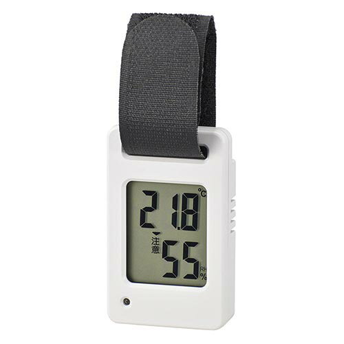 オーム電機(OHM) TEM-801-W ホワイト ポータブルデジタル温湿度計 08-1452