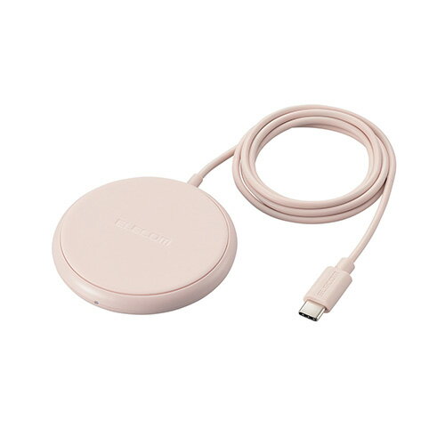 エレコム(ELECOM) W-QA25-PN(ピンク) ワイヤレス充電器 Qi認証 5W 卓上 滑り止めパッド ケーブル一体 エレコム(ELECOM) W-QA25-PN(ピンク) ワイヤレス充電器 Qi認証 5W 卓上 滑り止めパッド ケーブル一体