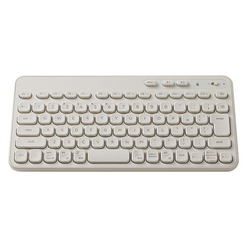 エレコム(ELECOM) TK-CM10BMK-IV(アイボリー) ワイヤレスキーボード Bluetooth テンキーレス コンパクト