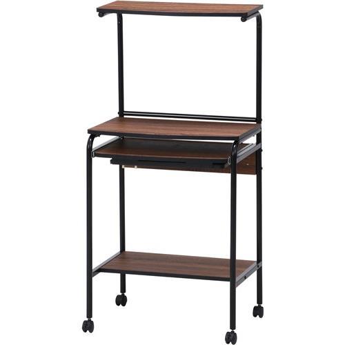 不二貿易 【組立品】シンプルPCデスク フィット BR ブラウン　ブラック 66741【代引・日時指定・キャン..