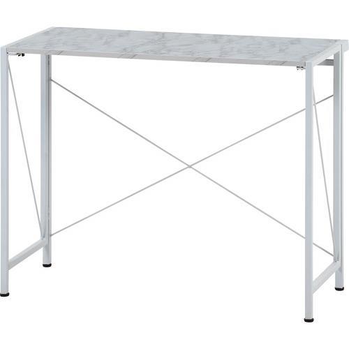 不二貿易 【完成品】折りたたみデスク アロン ストーン 大理石 73637【代引・日時指定・キャンセル不可・北海道沖縄離島配送不可】
