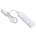 ナカバヤシ TAP-046-10-W(ホワイト) 安全機能搭載スイッチ付OAタップ/3個口/1m(2)