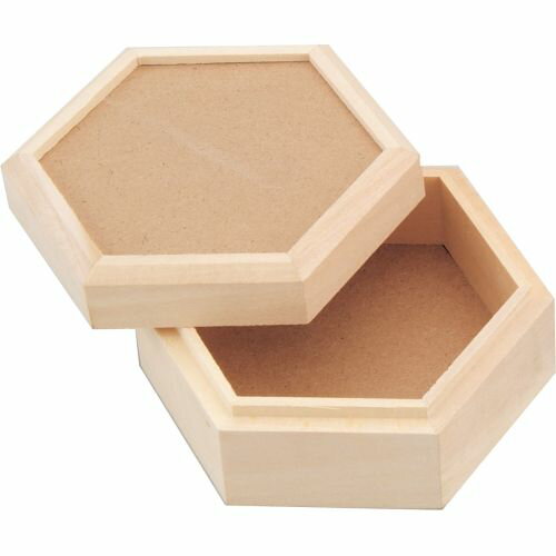 アーテック マルチボックス六角箱 30007 木彫 木彫り 六角 小物入れ 小箱 デザイン 制作 彫刻 美術 温かみ 素朴