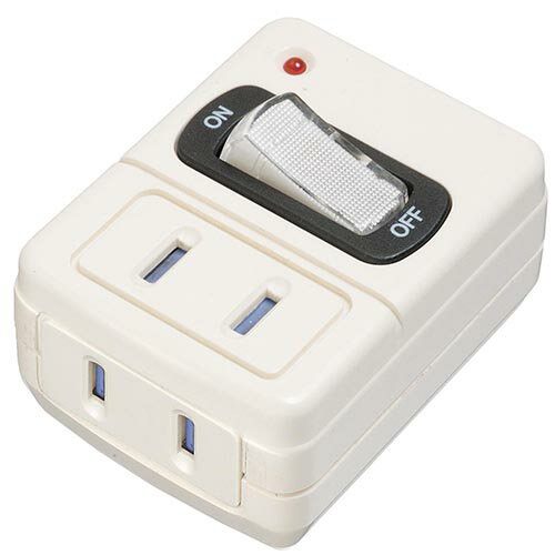 ヤザワ Y02FUSK210WH ホワイト 雷サージ付省エネタップ2個口 Y02FUSK210WH