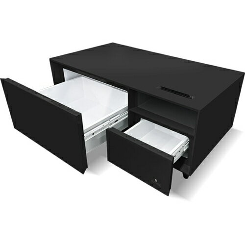 【設置】SAPPHIRE(サファイア) SAPPHIRE by LOOZER SMART TABLE STB80 BLACK 冷蔵庫付きスマートテーブル 2ドア 81L