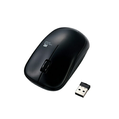 Trackball - エレコム(ELECOM) M-FIR08DRBK ブラック ワイヤレスIR LEDマウス 3ボタン Mサイズ