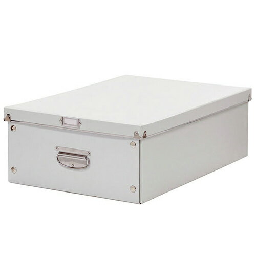 ベストコ ND-9037 ホワイト ふた付き クロゼット収納ボックス L パピーア