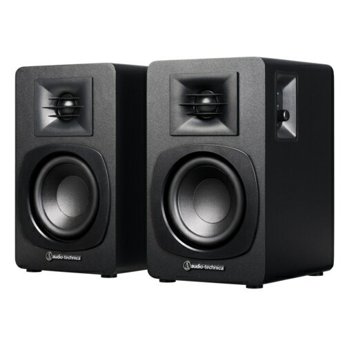 【長期保証付】オーディオテクニカ(audio-technica) AT-SP3X ブラック パワードブックシェルフスピーカー 有線とワイヤレス接続で楽しめるパワードスピーカー