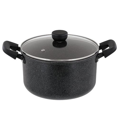 Rakuten - ベストコ NM-364 ダークグレー 両手鍋 22cm IH ガス火対応 ライトセンス マーブル
