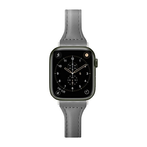 PGA PG-AW41PU02GY(グレー) Apple Watch 41/40/38mm用 PUレザーバンド