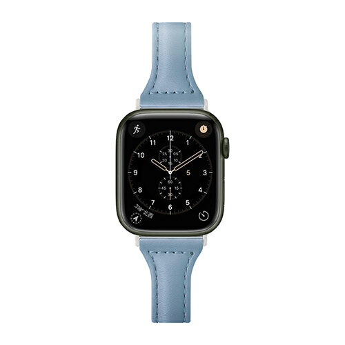 PGA PG-AW41PU04BL(ブルー) Apple Watch 41/40/38mm用 PUレザーバンド