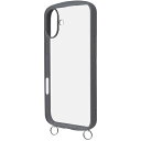ray-out(レイ・アウト) RTP48CMD1/GR iPhone16Plus用 Puffull 耐衝撃 バンパー ハイブリッドケース グレー(2)