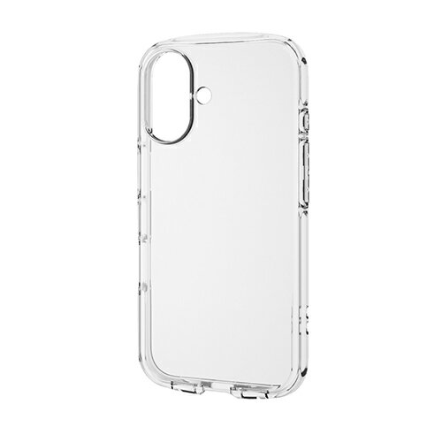 エレコム(ELECOM) PM-A24ATSLUCCR クリア iPhone16用ケース ソフト カバー 耐衝撃 カメラレンズ保護設計 ストラップホール付