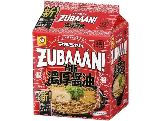 東洋水産 マルちゃんZUBAAAN! 背脂濃厚醤油 3食パック