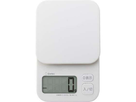 樂天商城 - ドリテック(DRETEC) デジタルスケール トルテ 2kg ホワイト