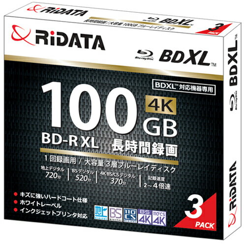 �饤�ƥå� RIDATA BD-R520PW4X.3P SC A BD-R �֥롼�쥤�ǥ����� XL 4��® 3���� 1��Ͽ���� BDR520PW4X3P