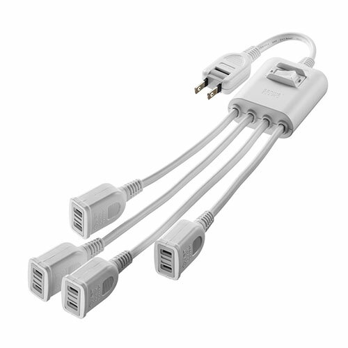 ����掠�ץ饤 TAP-EX4SWW �ۥ磻�� ��罸�楹���å��դ��Ÿ���Ĺ������ 2P��4ʬ����4�ĸ� TAPEX4SWW