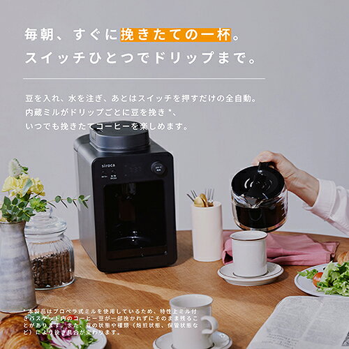 特価COMのシロカ siroca SC-A372-SN 全自動コーヒーメーカーカフェばこ SCA372SN｜アングル3