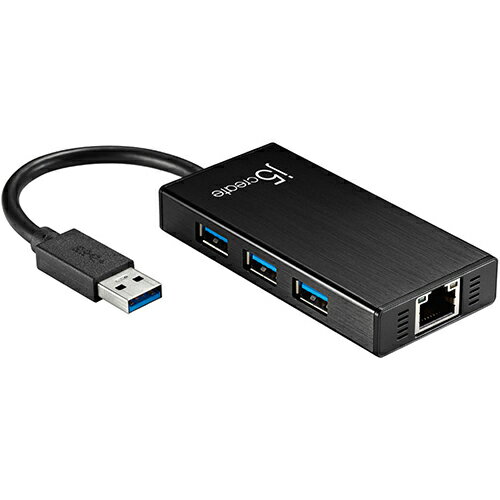 ジェイファイブ クリエイト JUH470(ブラック) USB 3.0 to 3ポートUSB&イーサーネット マルチハブ ジェイファイブ クリエイト JUH470(ブラック) USB 3.0 to 3ポートUSB&イーサーネット マルチハブ