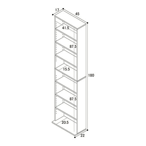 クロシオ 【組立式】39376 文庫本棚 W450 S ナチュラル 39376 [2]