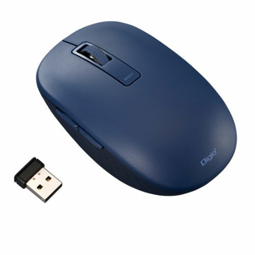 ナカバヤシ MUS-RKF218NB ネイビー 無線静音5ボタンBlueLEDマウス MUSRKF218NB(2.0)