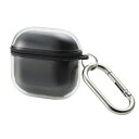 エレコム(ELECOM) AVA-AP06AIR2BK(ブラック) AirPods 4 ケース ソフト カバー (ワイヤレス/MagSafe充電対応) 衝撃吸収 落下防止 カラビナ付 MUBRAIN