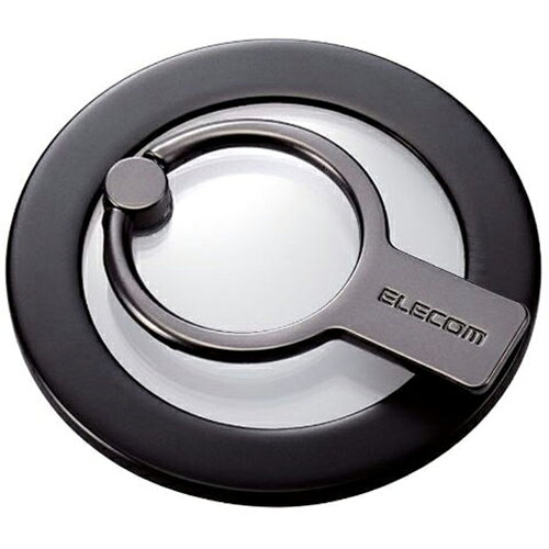 樂天商城 - エレコム(ELECOM) P-STRMKHICRBK ブラック マグネットスマホリング 2WAY MagSafe対応iPhone対応