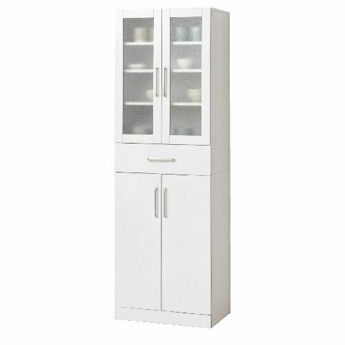 クロシオ 【組立式】 27141 ヌーヴォー食器棚 60-180 ホワイト