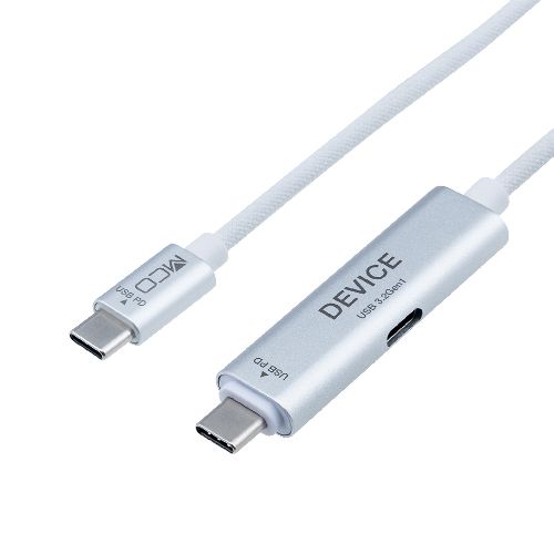 ミヨシ UPD-H32W(ホワイト) USB-Cポート搭載USB PD充電ケーブル