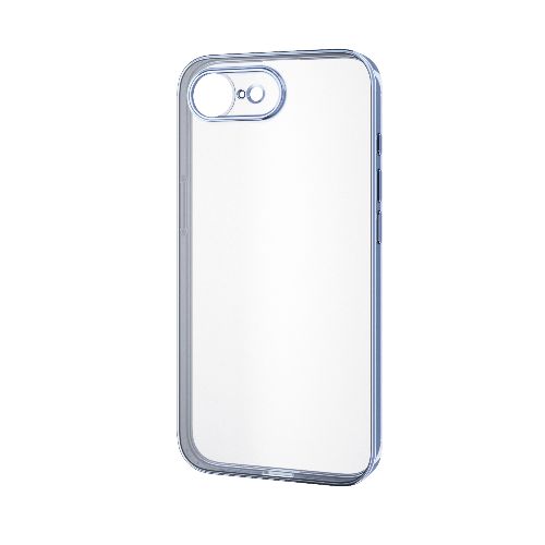 乐天商城 - エレコム(ELECOM) PM-A25SUCTMKBU メタリックペールブルー iPhone 16e ケース ソフト カバー 衝撃吸収 カメラレンズ保護設計 メタルステッカー付 極限保護