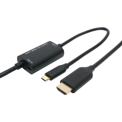 ナカバヤシ USD-PFH20/BK ブラック USB PD対応 USB Type-C HDMI変換ケーブル2m USDPFH20BK