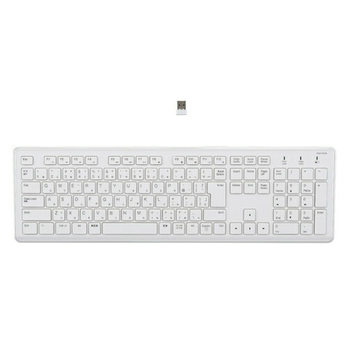 Nakabayashi FKB-R249W White Digio2 Wireless Silent Full Keyboard FKBR249W