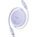 Baseus(ベースアス) P10364500511-01(ネビュラパープル) Free2Pull 巻き取り式USB-Cケーブル60W 1m
