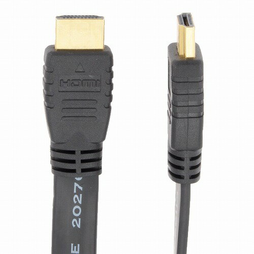 オーム電機(OHM) VIS-C20F-K HDMI フラットケーブル 2m 05-0275