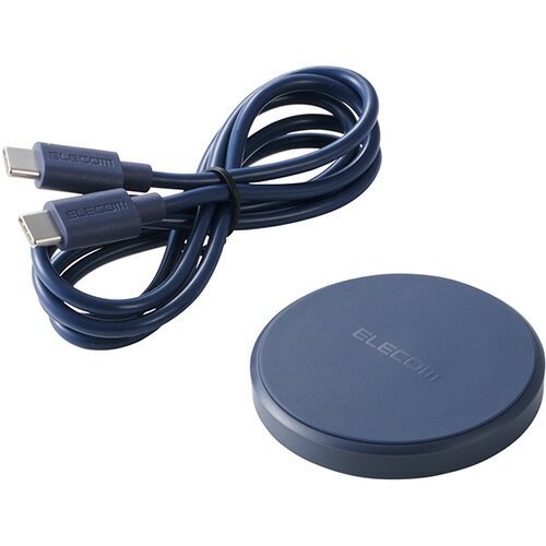 エレコム(ELECOM) W-QA28NV(ネイビー) ワイヤレス充電器 Qi 認証 12W/10W/7.5W/5W 卓上 充電器 ケーブル付属 1m 置くだけ充電 薄型 コンパクト エレコム(ELECOM) W-QA28NV(ネイビー) ワイヤレス充電器 Qi 認証 12W/10W/7.5W/5W 卓上 充電器 ケーブル付属 1m 置くだけ充電 薄型 コンパクト