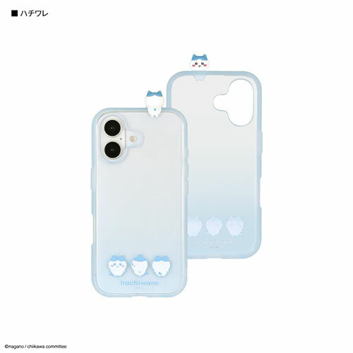 グルマンディーズ(gourmandis) CK-59B ハチワレ ちいかわ フレーム IIIIfit Clear iPhone16 対応 ケース