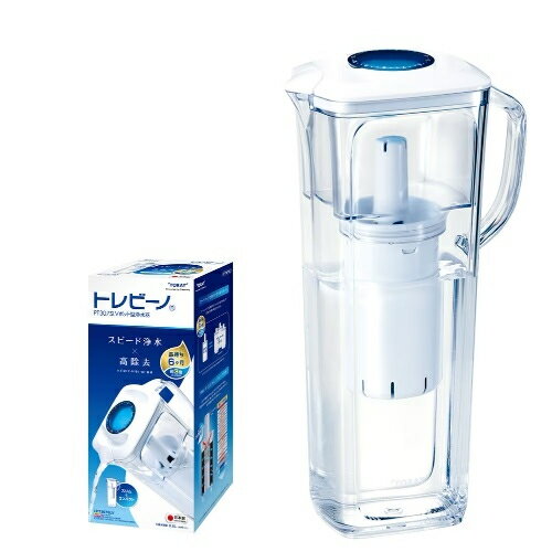 東レ(TORAY) PT307SLV ポット型浄水器 トレビーノ 0.8L 高除去 PFAS PFOA 有機フッ素化合物 除去試験済..