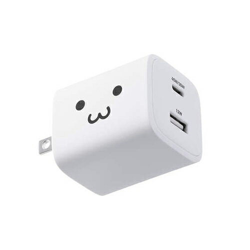 エレコム(ELECOM) MPA-AC11045-WF(しろちゃん ホワイト×ブラック) 充電器 USB-C USB-A 折りたたみ式プラグ MacBook Air スマホ等対応 GaN II 採用 エレコム(ELECOM) MPA-AC11045-WF(しろちゃん ホワイト×ブラック) 充電器 USB-C USB-A 折りたたみ式プラグ MacBook Air スマホ等対応 GaN II 採用