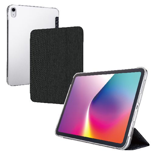 Rakuten - エレコム(ELECOM) TB-A25RWVCBK ブラック iPadケース 11インチ A16 /10.9インチ 第10世代 ファブリックフラップ 2アングル スタンド