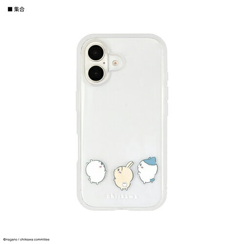 グルマンディーズ(gourmandis) CK-55B 集合 ちいかわ IIIIfit Clear iPhone16 対応 ケース