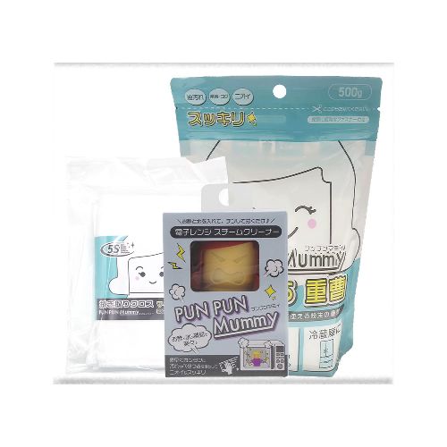 グローバル・ジャパン(Global japan) 電子レンジスチームクリーナープンプンマミィ3点セット イエロー×..